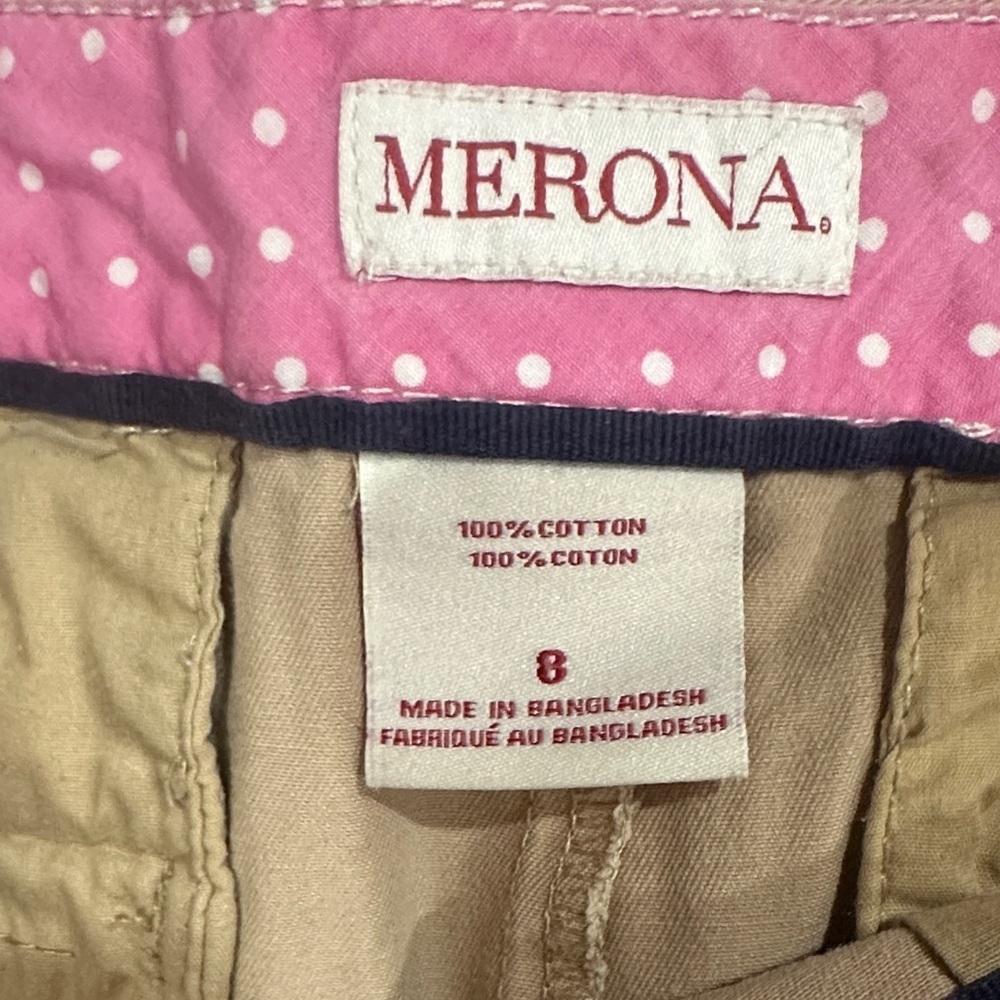 NWOT Merona Tan Women's Cargo Shorts size 8 - Picture 2 of 8